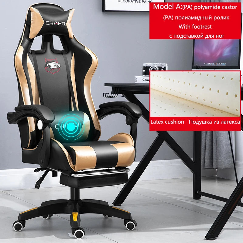 Joylive WCG High-quality Leather Computer Gaming Chair Cafe Racing Chair for Office and Game Room