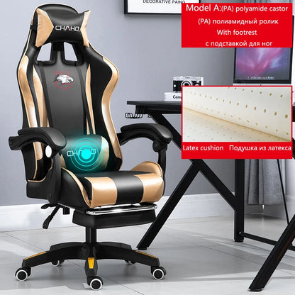 Joylive WCG High-quality Leather Computer Gaming Chair Cafe Racing Chair for Office and Game Room