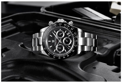 PAGANI DESIGN 2025 New Men's Watches Luxury Rose Gold Quartz Watch For Men 100M Waterproof Sports Chronograph Wristwatch Men