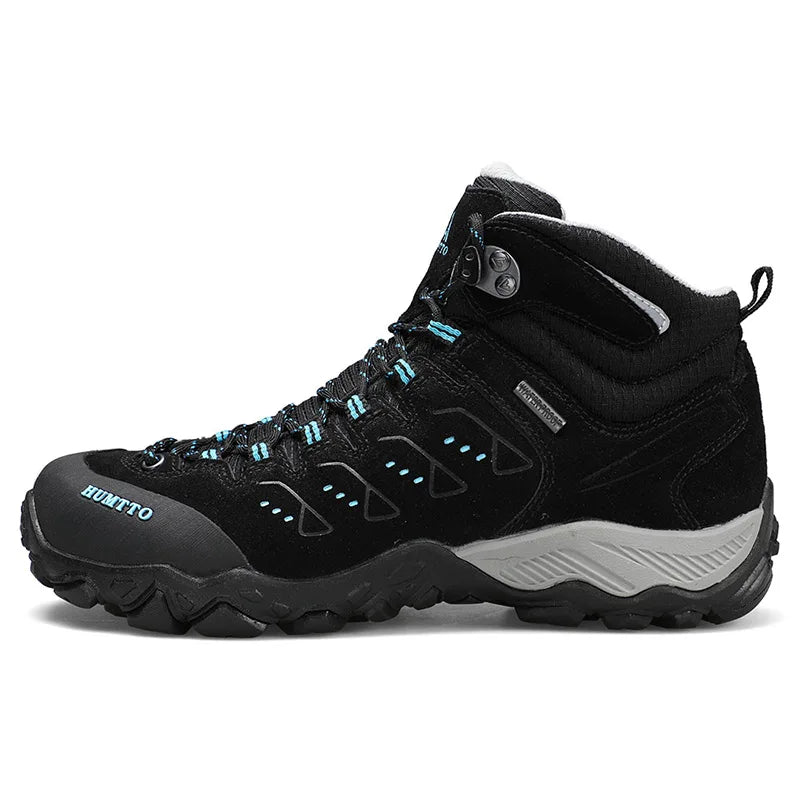 HUMTTO Nuove scarpe da trekking da uomo, sneakers impermeabili da outdoor per uomo, in pelle, da passeggio, arrampicata, trekking, sportive, stivali da uomo e da donna