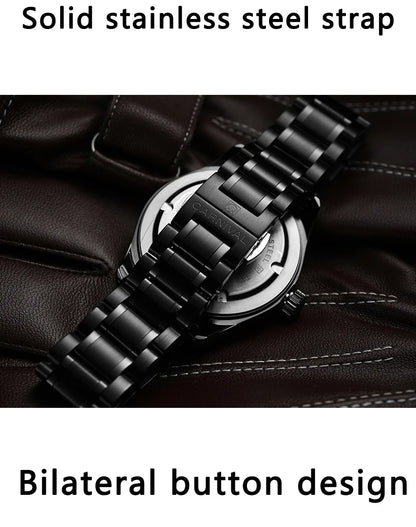 CARNIVAL Luxury Brand Watch Men Quartz Watches Luminous Hands Waterproof Solid Stainess Steel Men's Clock Relogio Masculino 8638