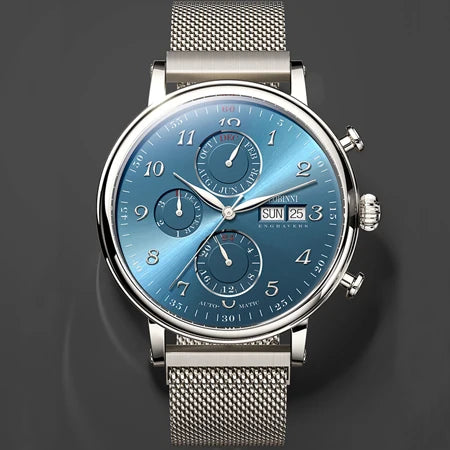 Luxury Brand Switzerland LOBINNI Perpetual Calendar Automatic Mechanical Men's Watches Sapphire Multi-function Clock L13019-8