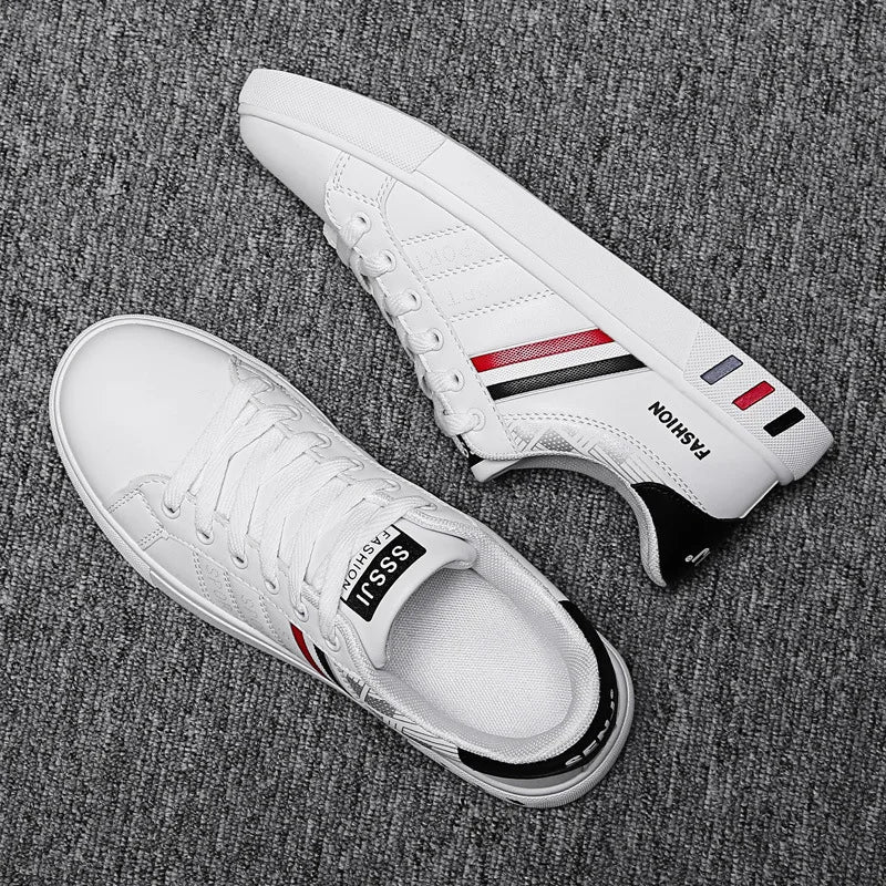 Casual herensneakers, skateboardschoenen, PU-platte schoenen, schoenen voor studenten, outdoorsneakers, straatschoenen, wandelschoenen met veters, grote maten 48