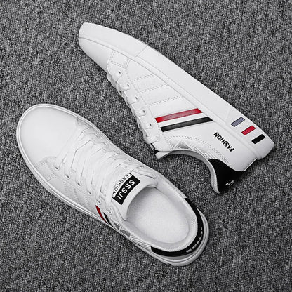 Casual herensneakers, skateboardschoenen, PU-platte schoenen, schoenen voor studenten, outdoorsneakers, straatschoenen, wandelschoenen met veters, grote maten 48
