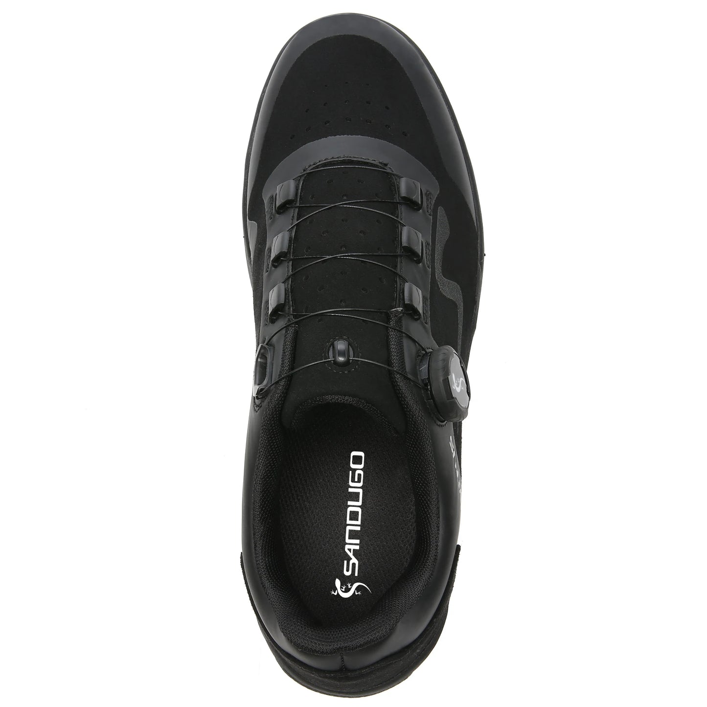 Sandugo Mountain Bike Enduro D/H Shoes Suitable for All SPD and Flat Pedal Bicycle Shoes. High-Quality Fabric.