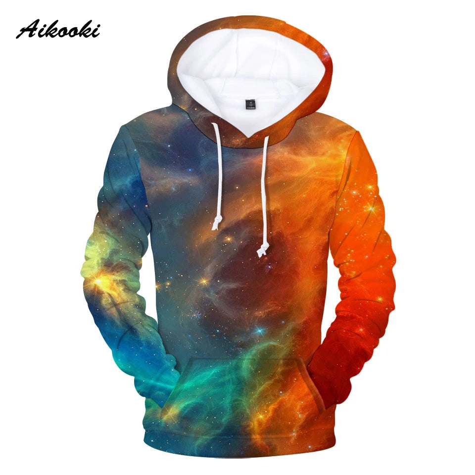 Classic Popular Purple Sky Male Space Galaxy 3D Print Hoodies Sweatshirts Men/Women Long Sleeve Sweatshirt Casual Pullovers