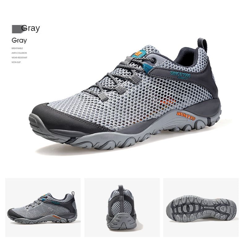 HUMTTO Nuove scarpe da trekking estive da uomo, scarpe sportive da trekking all'aperto traspiranti, scarpe da arrampicata, da caccia e da passeggio per uomo