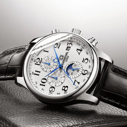 Carnival Brand Automatic Watch Fashion Luxury Waterproof Calendar Moon Phase Mechanical Watches For Men Clock Relogio Masculino