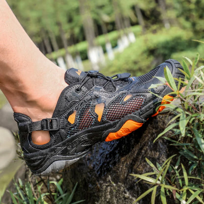 Ghete de drumeție marca HUMTTO pentru bărbați, adidași, sandale noi de trekking de vară, bărbați, respirabile, pentru plimbări în aer liber, alpinism, încălțăminte de apă pentru bărbați