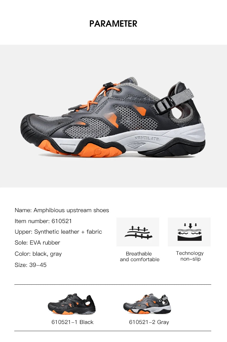 Ghete de drumeție marca HUMTTO pentru bărbați, adidași, sandale noi de trekking de vară, bărbați, respirabile, pentru plimbări în aer liber, alpinism, încălțăminte de apă pentru bărbați
