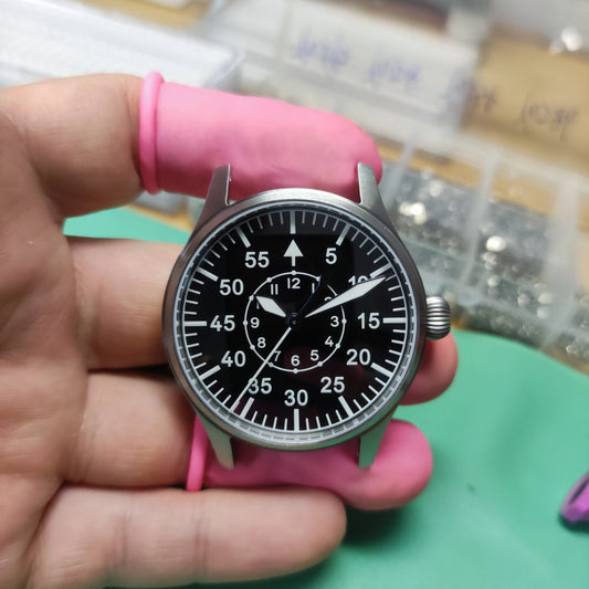 【Escapement Time】Automatic Movement Pilot Watch with Type-B or Type-A Black Dial and 40mm Case waterproof 100M