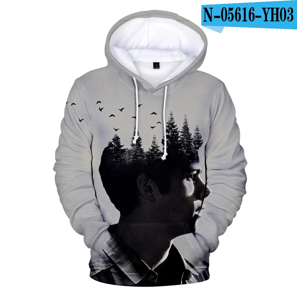 Nowe bluzy z kapturem z nadrukiem 3D inspirowane serialem TV TEEN WOLF – dla mężczyzn, kobiet i dzieci, moda Harajuku, jesienne streetwearowe pulowery hip-hop