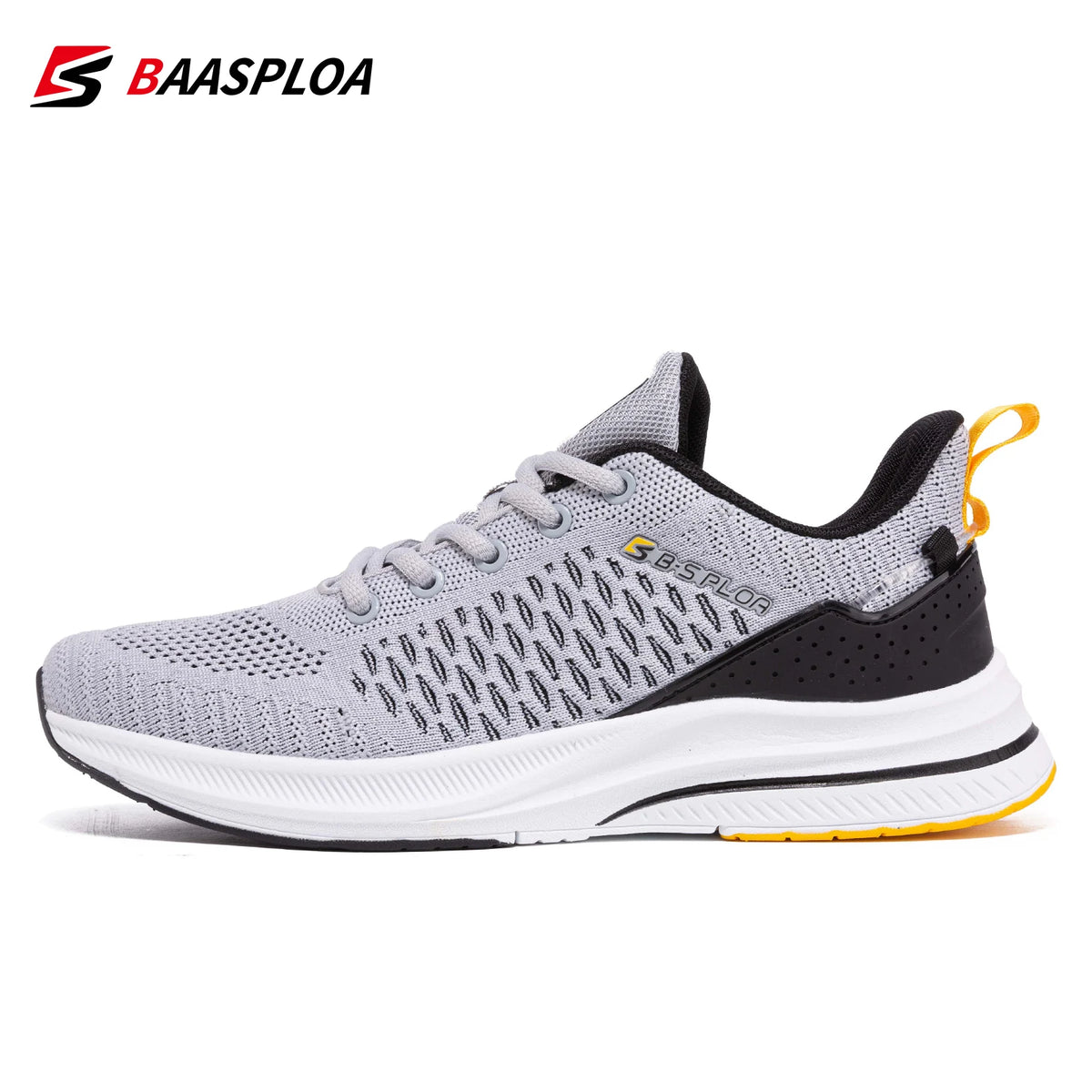 Baasploa Lightweight Running Shoes for Men, Comfortable Men’s Designer Mesh Casual Sneakers, Lace-Up Male Outdoor Sports Tennis Shoes