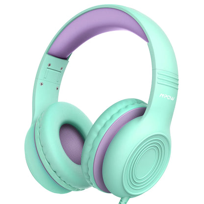 Écouteurs filaires Ow CH6S avec microphone pour enfants, matériau de qualité alimentaire, écouteurs supra-auriculaires pour enfants, IPad Kindle Morning, Max 85dB