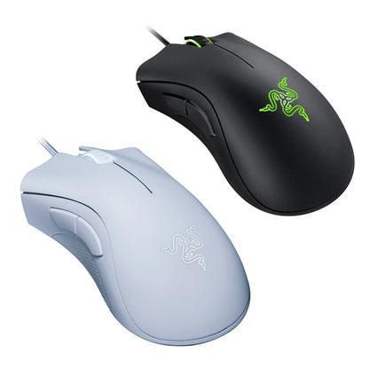 Ratón gaming con cable Razer DeathAdder Essential original, sensor óptico de 6400DPI, 5 botones independientes, para portátil y PC gamer