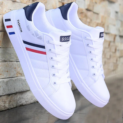 Casual herensneakers, skateboardschoenen, PU-platte schoenen, schoenen voor studenten, outdoorsneakers, straatschoenen, wandelschoenen met veters, grote maten 48