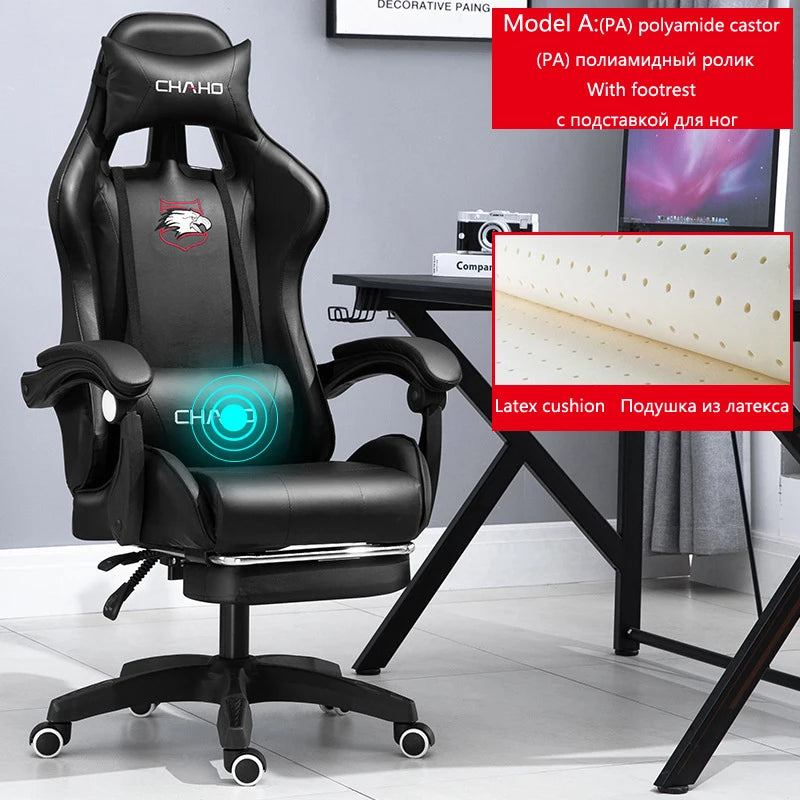 Joylive WCG High-quality Leather Computer Gaming Chair Cafe Racing Chair for Office and Game Room
