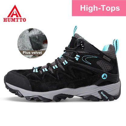 HUMTTO Sneakers impermeabili da uomo Scarpe da trekking Stivali da trekking in pelle da donna Campeggio Caccia Stivaletti tattici da montagna da uomo