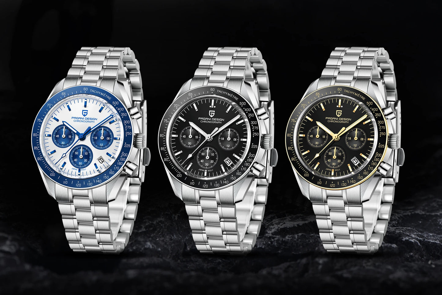 PAGANI DESIGN 2026 New CK2988 Moon Watches Retro Top Luxury Quartz Watch For Men Sapphire glass Speed Chronograph Wristwatch Men