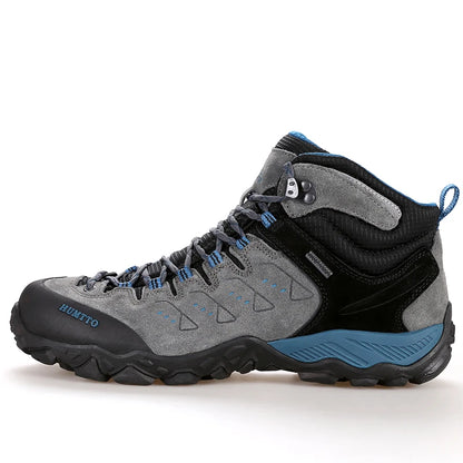 HUMTTO Nuove scarpe da trekking da uomo, sneakers impermeabili da outdoor per uomo, in pelle, da passeggio, arrampicata, trekking, sportive, stivali da uomo e da donna
