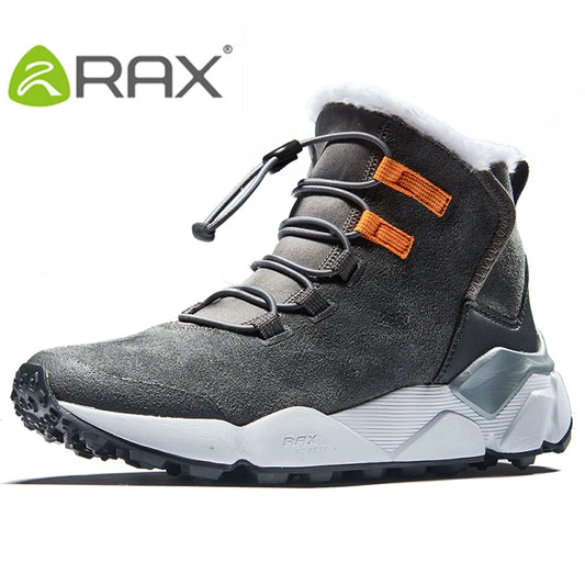 RAX Snow Boots for Men, Outdoor Sports Sneakers for Men and Women, Hiking Boots, Waterproof Plush Lining, Trekking Boots, Anti-Slip Tourism
