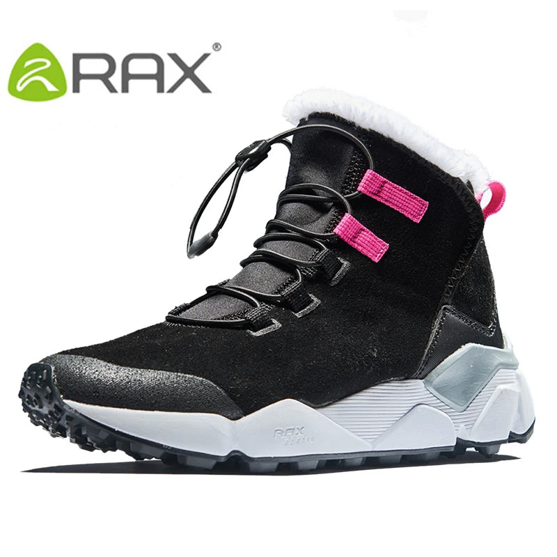 RAX Snow Boots for Men, Outdoor Sports Sneakers for Men and Women, Hiking Boots, Waterproof Plush Lining, Trekking Boots, Anti-Slip Tourism