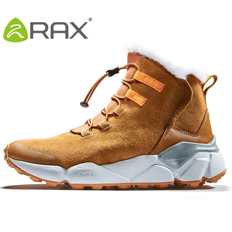 RAX Snow Boots for Men, Outdoor Sports Sneakers for Men and Women, Hiking Boots, Waterproof Plush Lining, Trekking Boots, Anti-Slip Tourism