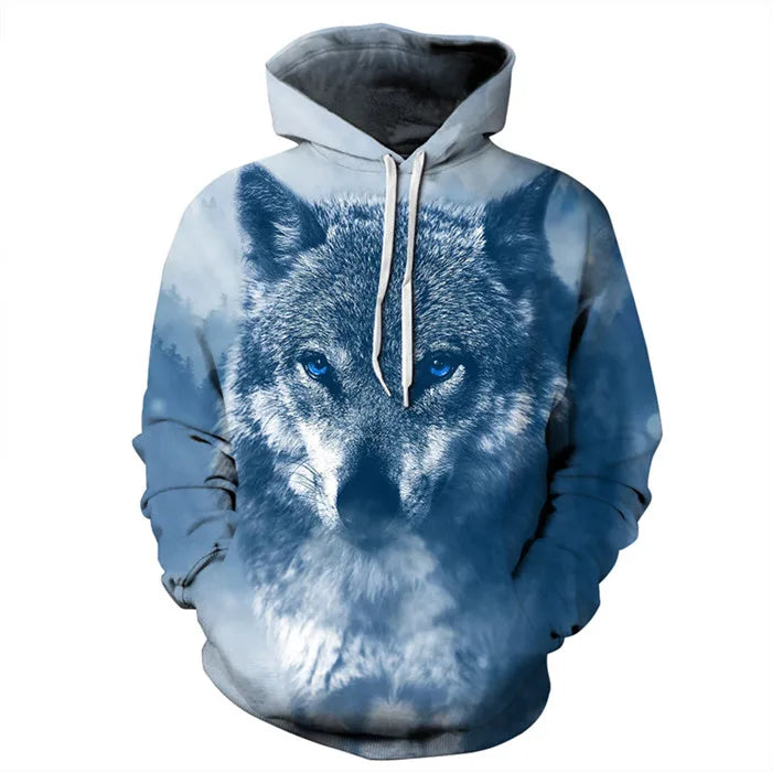 Unisex 3d Print ice/Fire Wolves Black White Wolf Hoodies Men/Women Casual Hoodie Autumn Tracksuit Pullover Hooded Sweatshirt