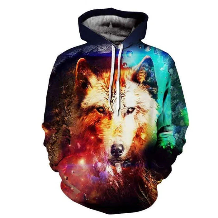 Unisex 3d Print ice/Fire Wolves Black White Wolf Hoodies Men/Women Casual Hoodie Autumn Tracksuit Pullover Hooded Sweatshirt