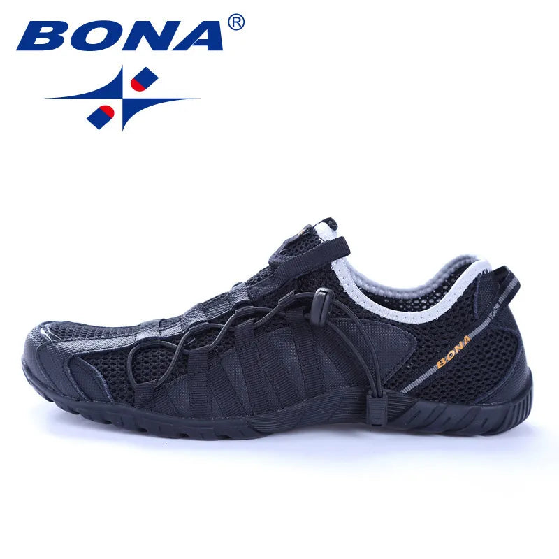 BONA New Popular Style Men Running Shoes Lace Up Athletic Shoes Outdoor Walkng jogging Sneakers Comfortable