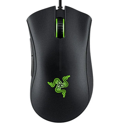Ratón gaming con cable Razer DeathAdder Essential original, sensor óptico de 6400DPI, 5 botones independientes, para portátil y PC gamer