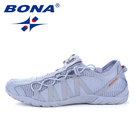 BONA New Popular Style Men's Running Shoes Lace-Up Athletic Outdoor Walking Jogging Sneakers Comfortable