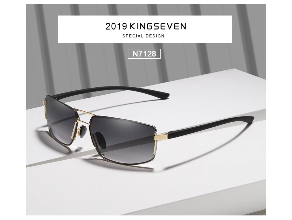 KINGSEVEN Brand Design Sunglasses Men Driving Square Frame Sun Glasses Male Classic Unisex Goggles Eyewear Gafas