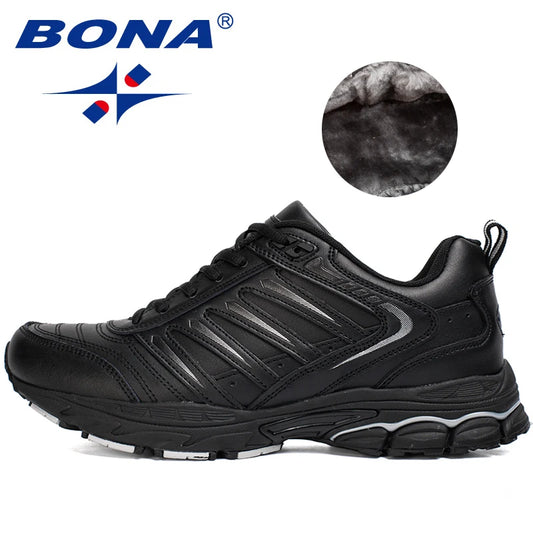 BONA New Classic Style Men's Running Shoes Outdoor Walking Jogging Lace-Up Athletic Comfortable Sport Shoes