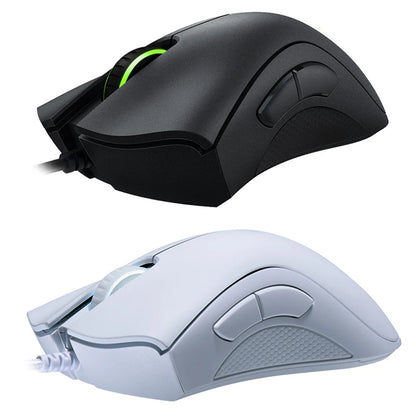 Ratón gaming con cable Razer DeathAdder Essential original, sensor óptico de 6400DPI, 5 botones independientes, para portátil y PC gamer