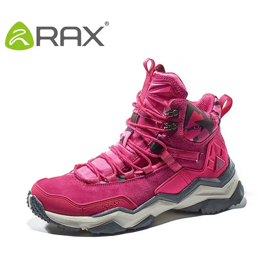 RAX Women Hiking Boots Waterproof Trekking Shoes Lightweight Mountain Climbing Boots Antislip Outdoor Sports Shoes Tourism