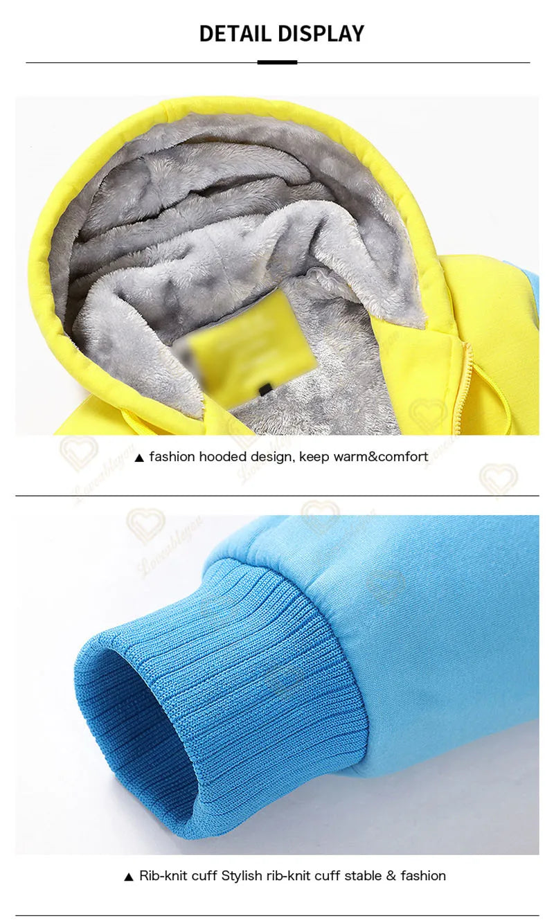 Winter Warm Fortnite Luminescent Hoodies Men Women Game Cosplay Sweatshirts Thick Fleece Zipper Couple Jacket & Coat