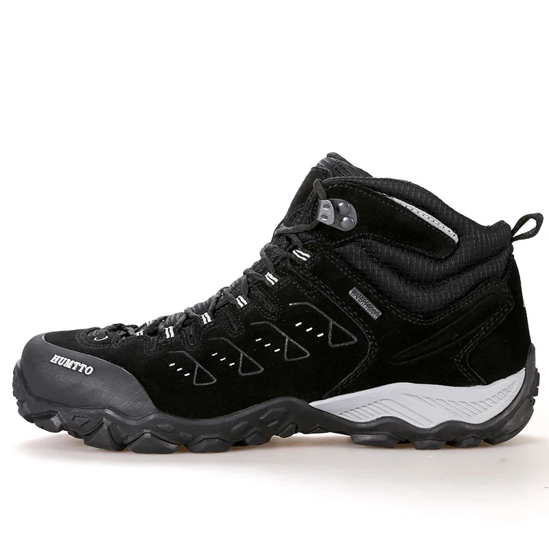 HUMTTO Nuove scarpe da trekking da uomo, sneakers impermeabili da outdoor per uomo, in pelle, da passeggio, arrampicata, trekking, sportive, stivali da uomo e da donna