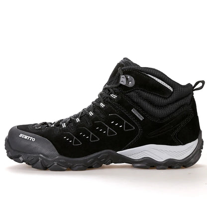 HUMTTO Nuove scarpe da trekking da uomo, sneakers impermeabili da outdoor per uomo, in pelle, da passeggio, arrampicata, trekking, sportive, stivali da uomo e da donna