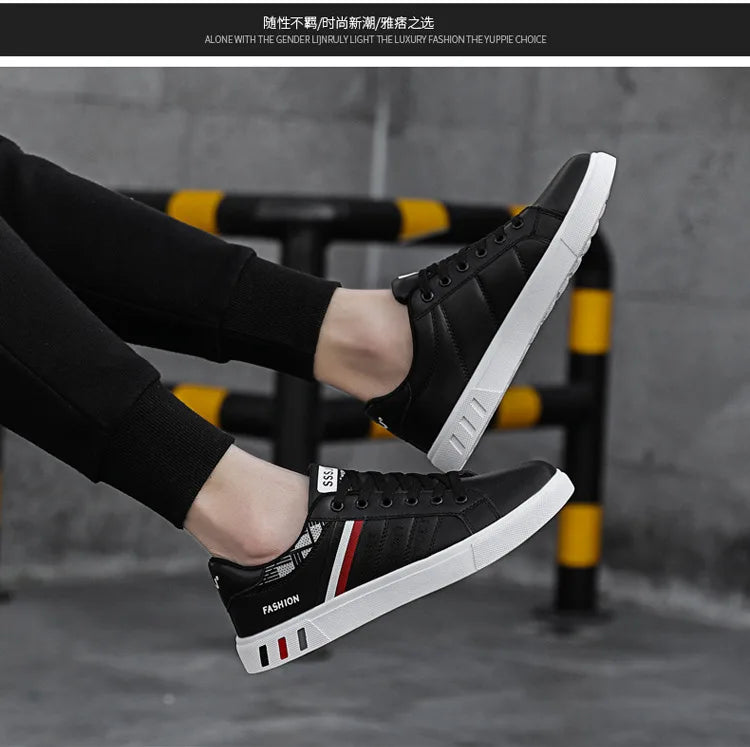 Casual herensneakers, skateboardschoenen, PU-platte schoenen, schoenen voor studenten, outdoorsneakers, straatschoenen, wandelschoenen met veters, grote maten 48