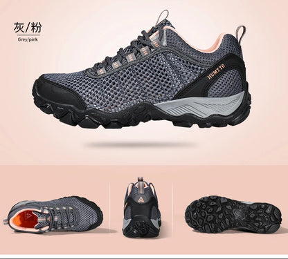 HUMTTO Scarpe da trekking da uomo traspiranti per sport all'aria aperta, scarpe da arrampicata, scarpe da caccia da donna, scarpe da trekking, sneakers, stivaletti, scarpe tattiche
