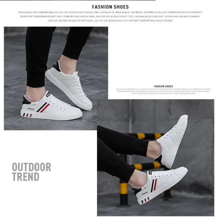 Casual herensneakers, skateboardschoenen, PU-platte schoenen, schoenen voor studenten, outdoorsneakers, straatschoenen, wandelschoenen met veters, grote maten 48