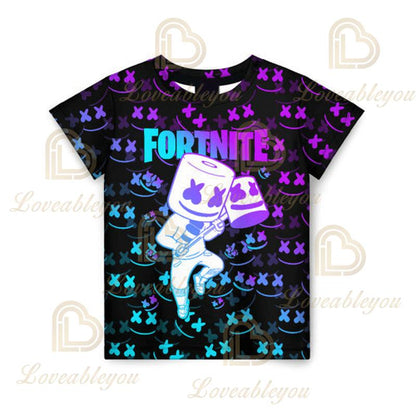 Cartoon Fortnite New Summer Children T Shirt 3D Printed Boys Girls Streetwear Adults Kids Clothes Funny Tee O-Neck Tops