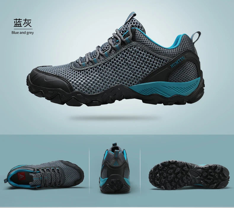 HUMTTO Scarpe da trekking da uomo traspiranti per sport all'aria aperta, scarpe da arrampicata, scarpe da caccia da donna, scarpe da trekking, sneakers, stivaletti, scarpe tattiche