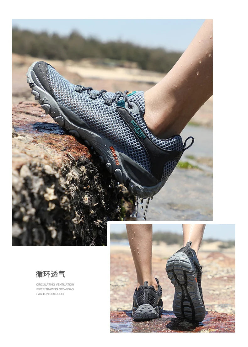 HUMTTO Scarpe da trekking estive da uomo, scarpe sportive da trekking all'aperto traspiranti, scarpe da acqua da uomo, scarpe da arrampicata e da passeggio