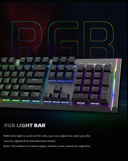 Mechanical Keyboard Wired Gaming Keyboard RGB Mix Backlit 87 104 Anti-ghosting Blue Red Switch For Game Laptop PC Russian US