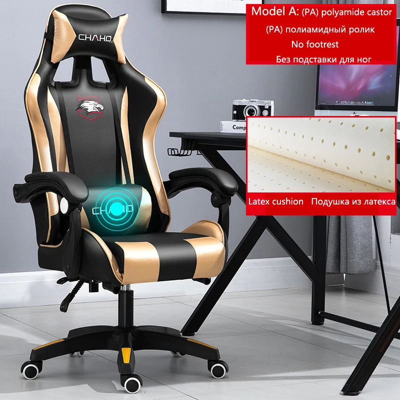Joylive WCG High-quality Leather Computer Gaming Chair Cafe Racing Chair for Office and Game Room