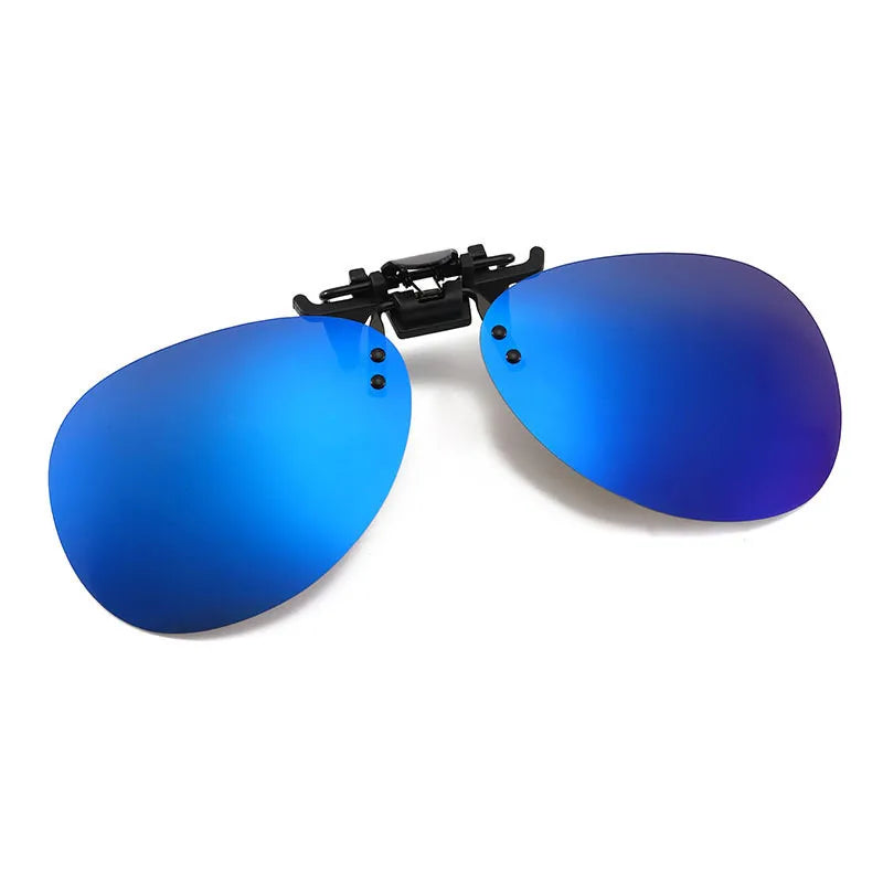 Clip On Flip Up Glasses Polarized Photochromic Sunglasses Lens Anti Glare UV400 Goggles Night Vision Yellow Driving Eyepiece
