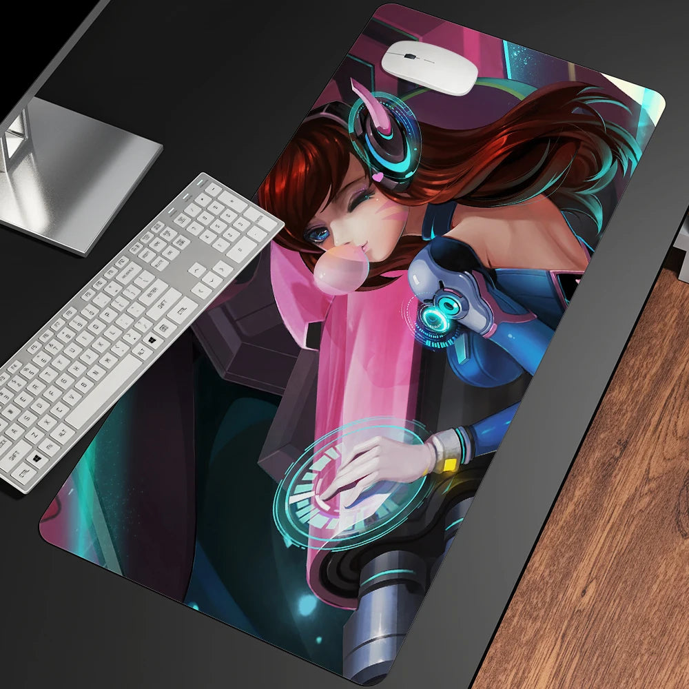 XXL Gaming Anime Mouse Pad Large Mouse Mat Girl Keyboard Computer PC Edge Desk Mat For Overwatch/CS:GO Gamer Mousepad