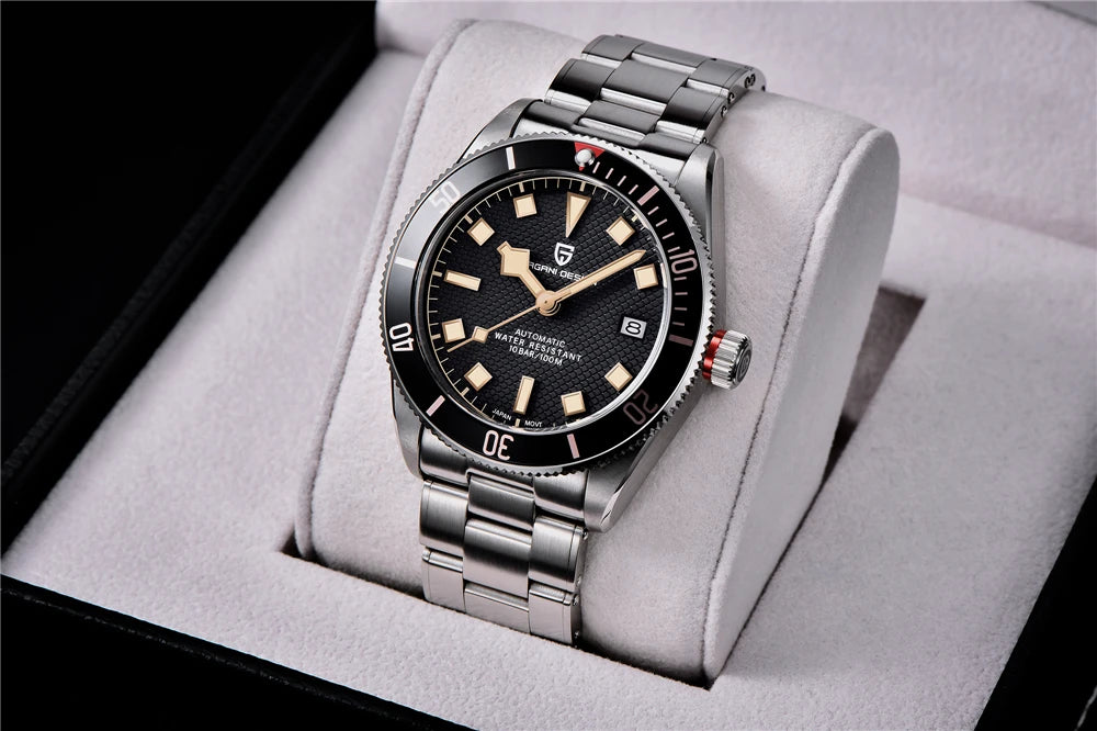 2026 New PAGANI DESIGN BB58 Luxury Automatic Mechanical Men Watch Sapphire Japan Movt Watch 316L All Steel Waterproof Man Watch